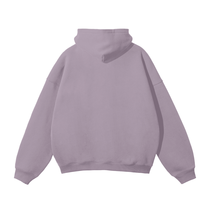 Streetwear Oversized Solid Color Fleece Hoodie