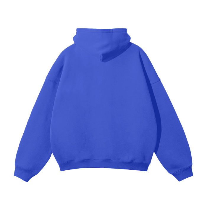 Streetwear Oversized Solid Color Fleece Hoodie